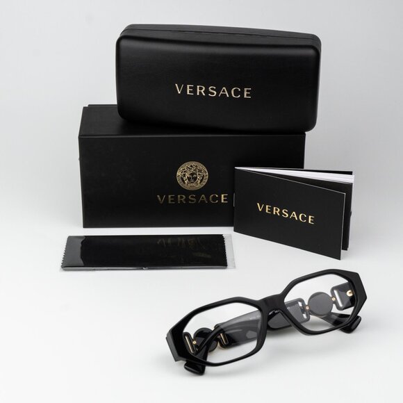 Versace Men Black Geometric Eyeglasses VE3320U GB1 BRAND NEW - Picture 9 of 14